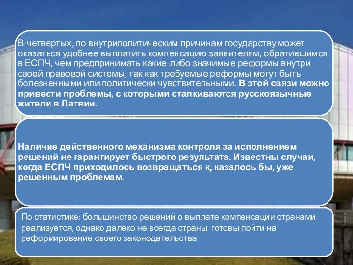 По статистике: большинство решений о выплате компенсации странами реализуется, однако