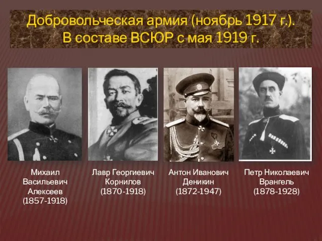Добровольческая армия (ноябрь 1917 г.). В составе ВСЮР с мая