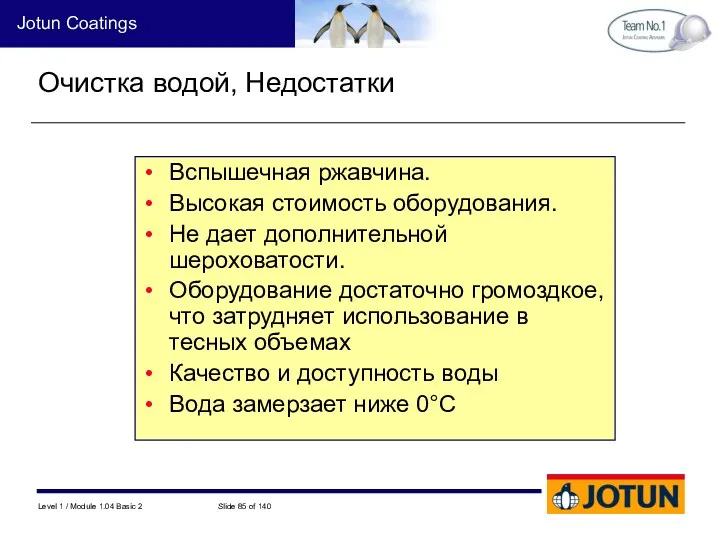 Вспышечная ржавчина. Высокая стоимость оборудования. Не дает дополнительной шероховатости. Оборудование