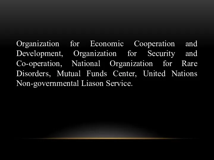 Organization for Economic Cooperation and Development, Organization for Security and