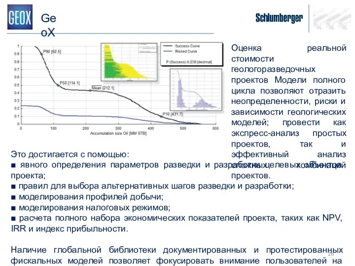 GeoX Оценка реальной стоимости геологоразведочных проектов Модели полного цикла позволяют