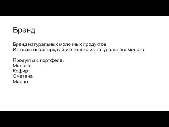 Бренд Бренд натуральных молочных продуктов Изготавливает продукцию только из натурального