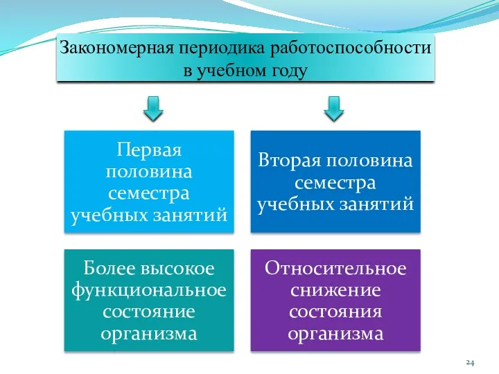 Закономерная периодика работоспособности в учебном году