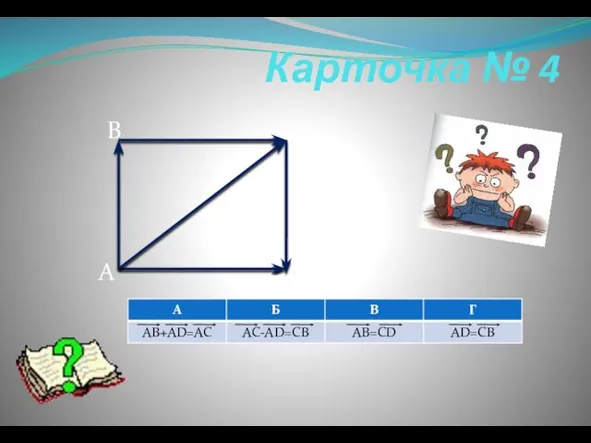 Карточка № 4 B C A D