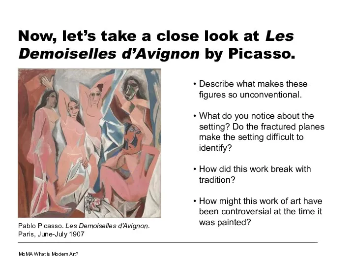 Now, let’s take a close look at Les Demoiselles d’Avignon