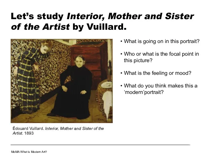 Let’s study Interior, Mother and Sister of the Artist by