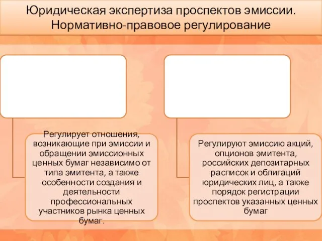 Юридическая экспертиза проспектов эмиссии. Нормативно-правовое регулирование