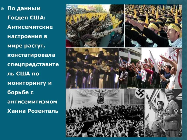 По данным Госдеп США: Антисемитские настроения в мире растут, констатировала