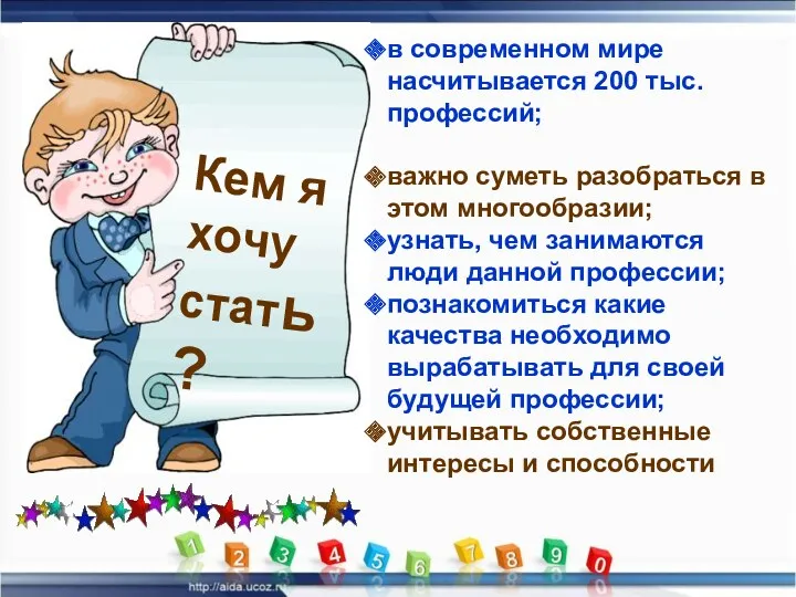 Кем я хочу стать? в современном мире насчитывается 200 тыс.