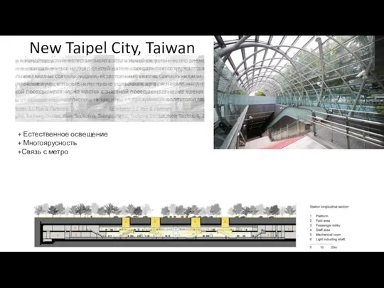 New Taipel City, Taiwan + Естественное освещение + Многоярусность +Связь с метро