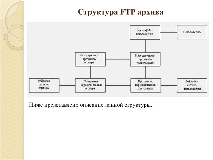 Структура FTP архива Ниже представлено описание данной структуры.