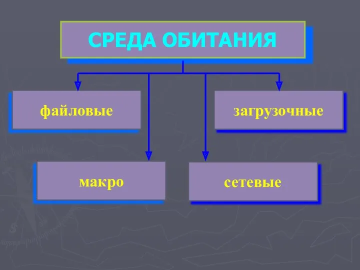 загрузочные СРЕДА ОБИТАНИЯ файловые сетевые макро