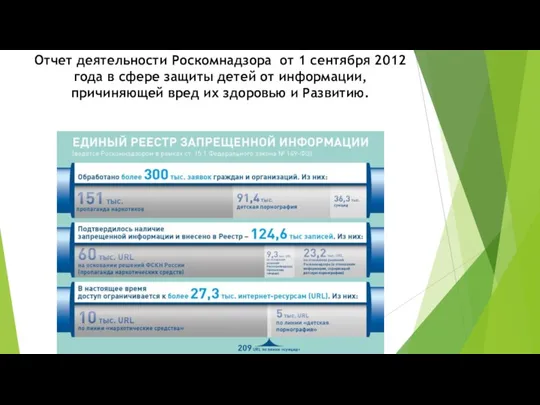 Отчет деятельности Роскомнадзора от 1 сентября 2012 года в сфере