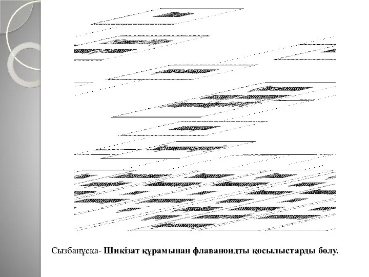 Сызбанұсқа- Шикізат құрамынан флаваноидты қосылыстарды бөлу.