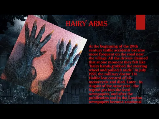 hairy arms At the beginning of the 20th century traffic