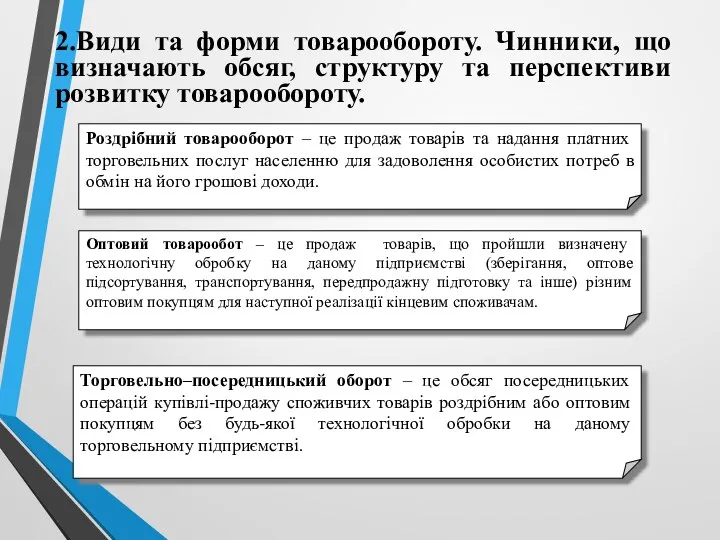 Роздрібний товарооборот – це продаж товарів та надання платних торговельних