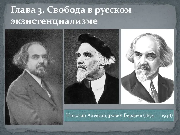 Глава 3. Свобода в русском экзистенциализме Николай Александрович Бердяев (1874 — 1948)
