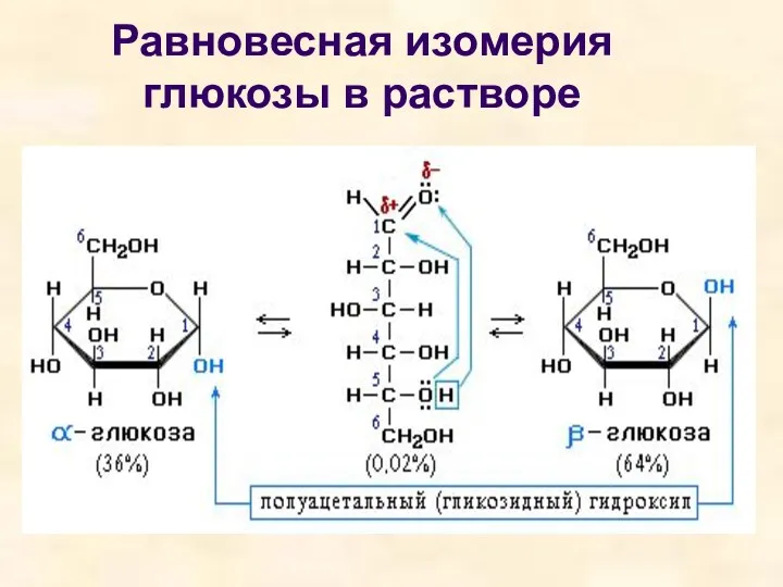 Равновесная изомерия глюкозы в растворе