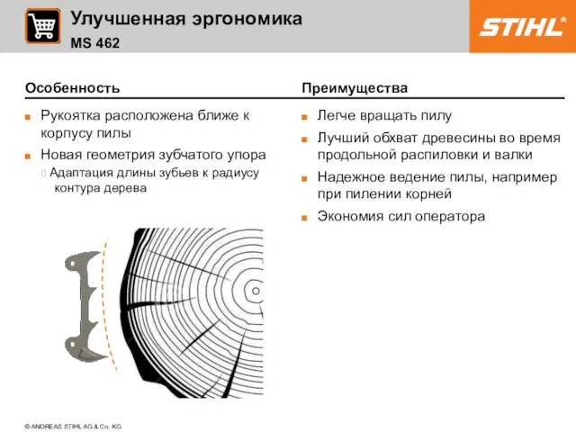 Особенность Рукоятка расположена ближе к корпусу пилы Новая геометрия зубчатого