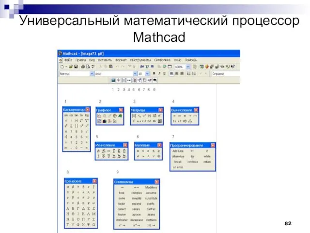 Универсальный математический процессор Mathcad