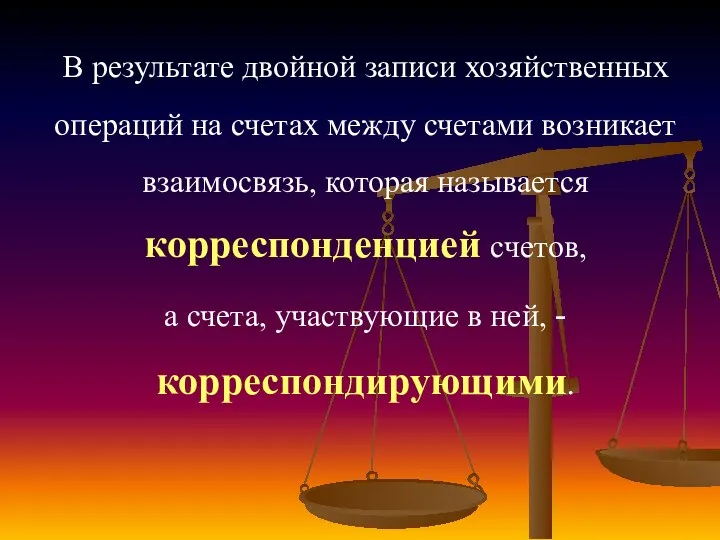 В результате двойной записи хозяйственных операций на счетах между счетами