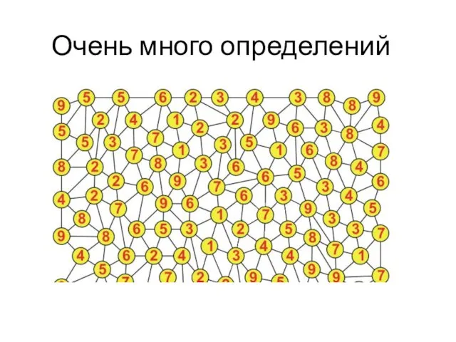 Очень много определений