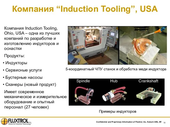 Компания “Induction Tooling”, USA 5-координатный ЧПУ станок и обработка меди