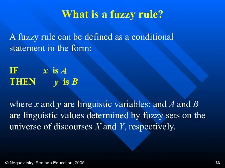 What is a fuzzy rule? A fuzzy rule can be