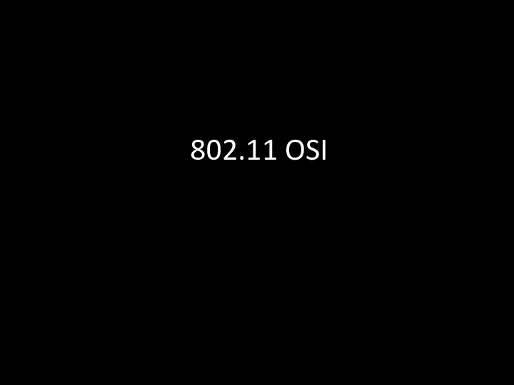 802.11 OSI