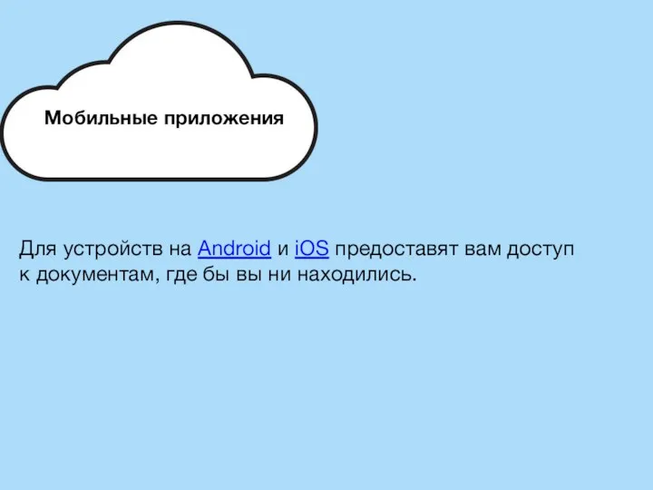 Мобильные приложения Для устройств на Android и iOS предоставят вам