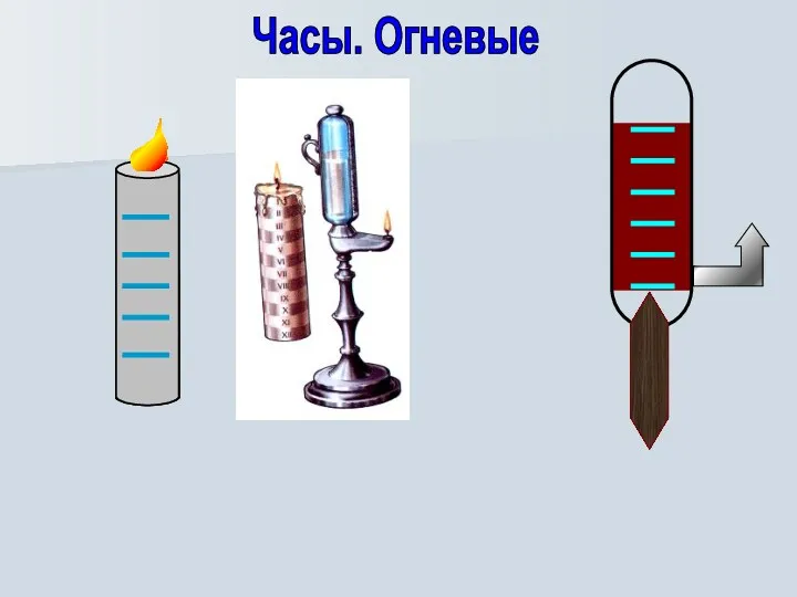 Часы. Огневые Свеча Масляный светильник «Огневые часы» появились еще в