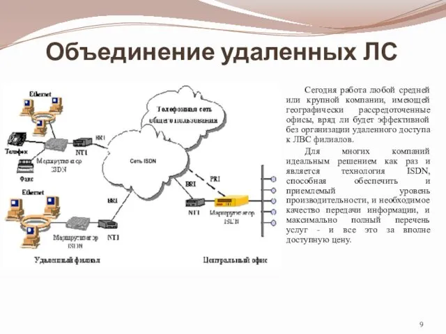 Объединение удаленных ЛС Сегодня работа любой средней или крупной компании,