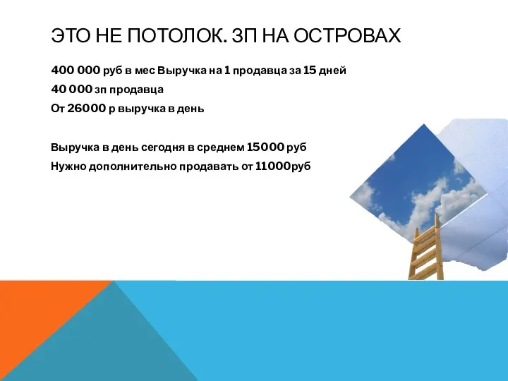 ЭТО НЕ ПОТОЛОК. ЗП НА ОСТРОВАХ 400 000 руб в