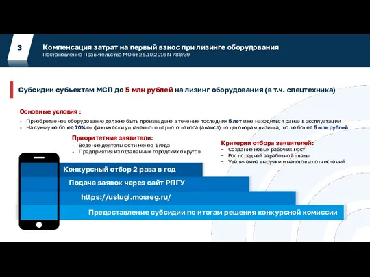 Компенсация затрат на первый взнос при лизинге оборудования Постановление Правительства