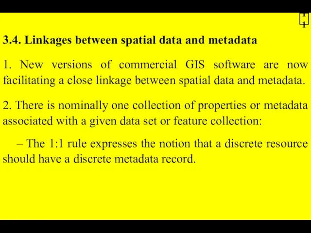 3.4. Linkages between spatial data and metadata 1. New versions