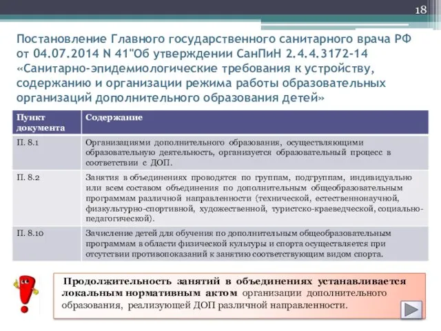 Постановление Главного государственного санитарного врача РФ от 04.07.2014 N 41"Об