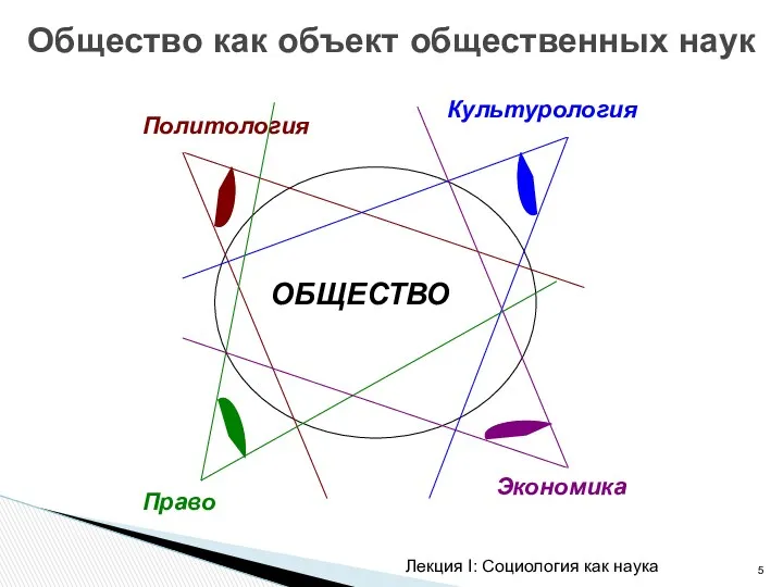 Лекция I: Социология как наука Общество как объект общественных наук