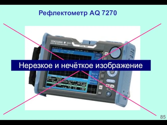 Рефлектометр AQ 7270 Нерезкое и нечёткое изображение