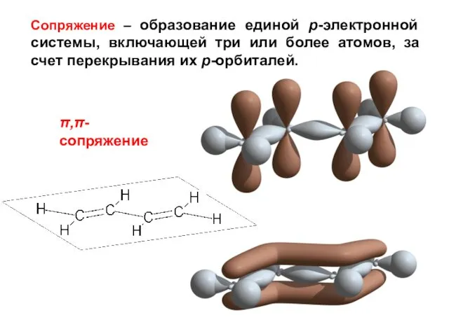 Сопряжение – образование единой р-электронной системы, включающей три или более