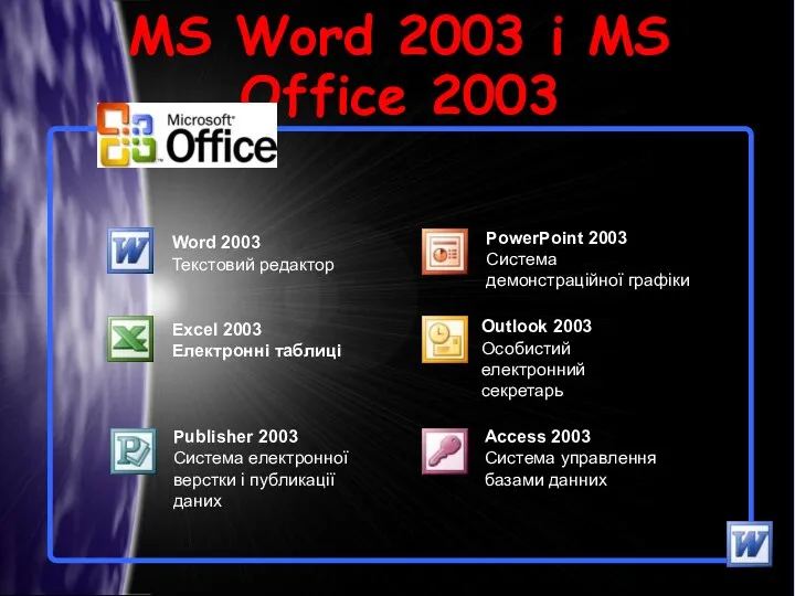 MS Word 2003 і MS Office 2003