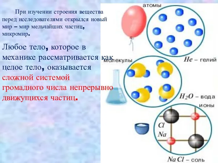 При изучении строения вещества перед исследователями открылся новый мир –