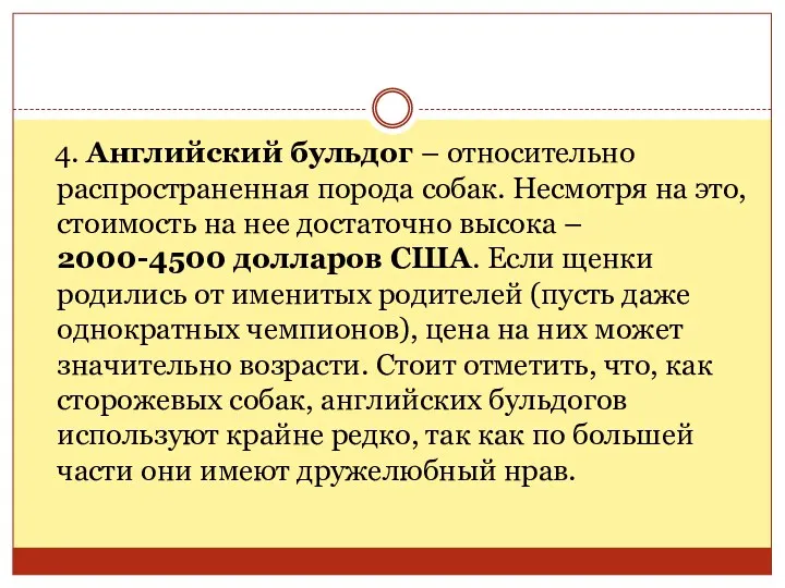 4. Английский бульдог – относительно распространенная порода собак. Несмотря на