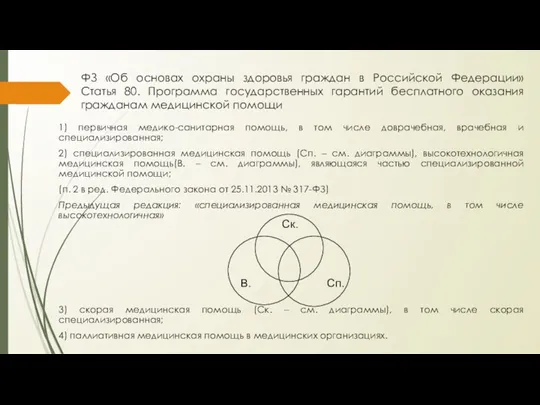 ФЗ «Об основах охраны здоровья граждан в Российской Федерации» Статья