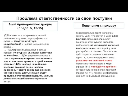 Проблема ответственности за свои поступки Герой настолько горит желанием зажечь