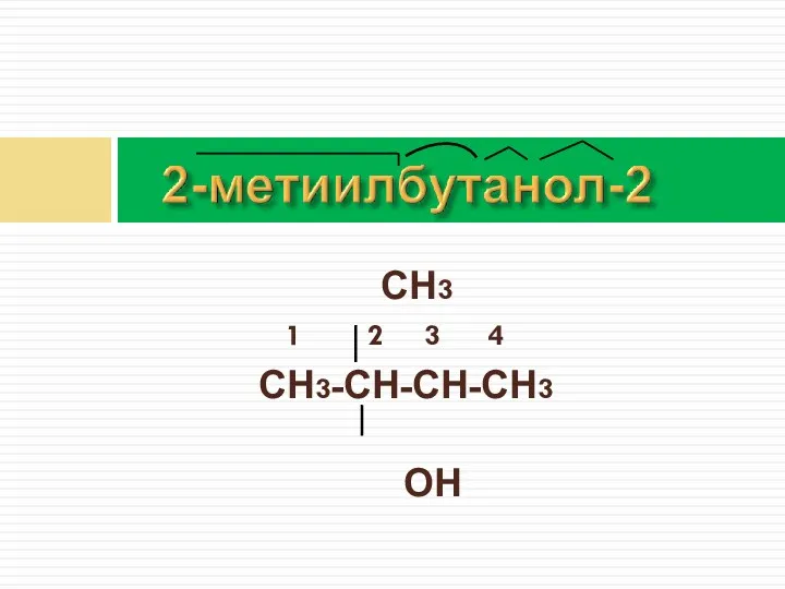 СН3 1 2 3 4 СН3-СН-СН-СН3 ОН