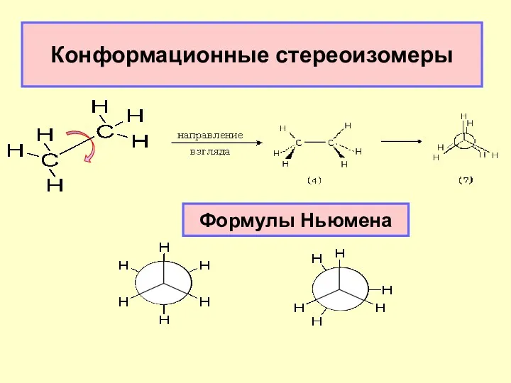 Конформационные стереоизомеры Формулы Ньюмена