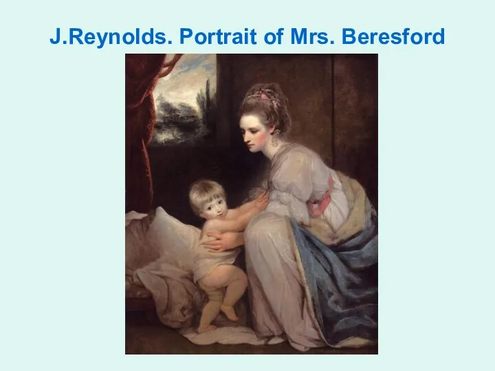 J.Reynolds. Portrait of Mrs. Beresford