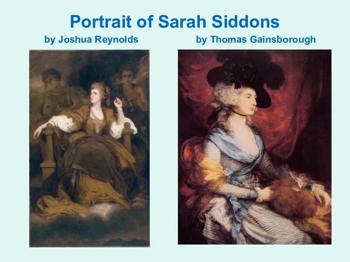 Portrait of Sarah Siddons by Joshua Reynolds by Thomas Gainsborough