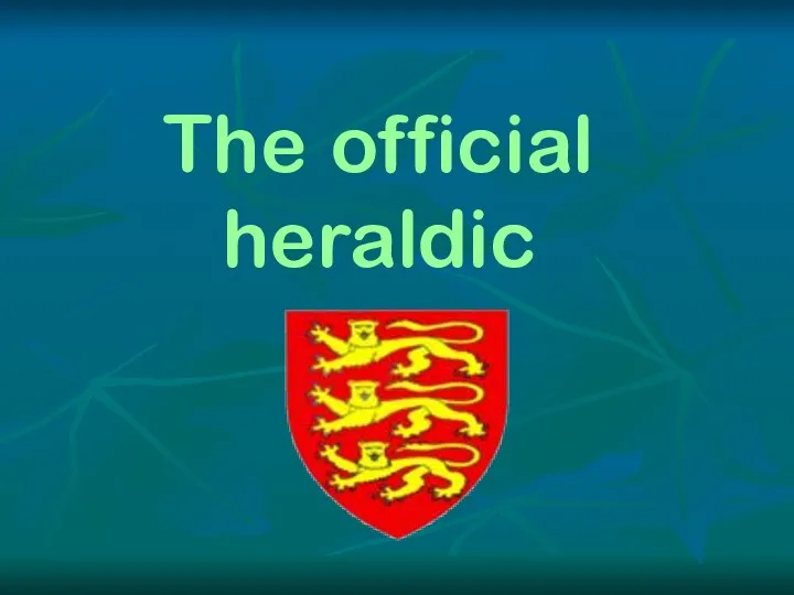 The official heraldic