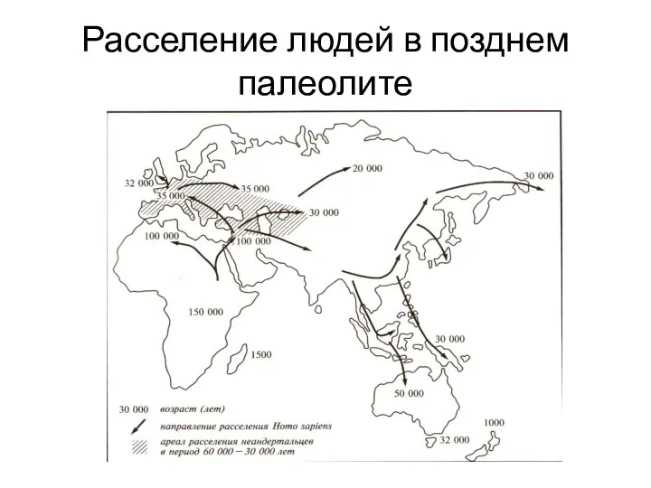 Расселение людей в позднем палеолите